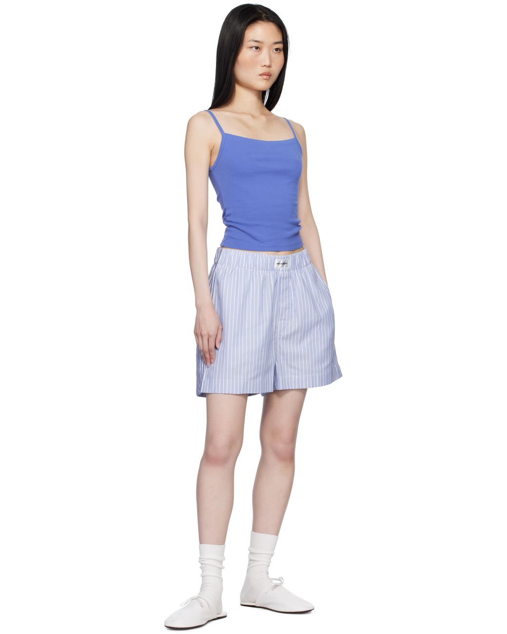 MAGNIBERG Blue Wall Street Pyjama Shorts