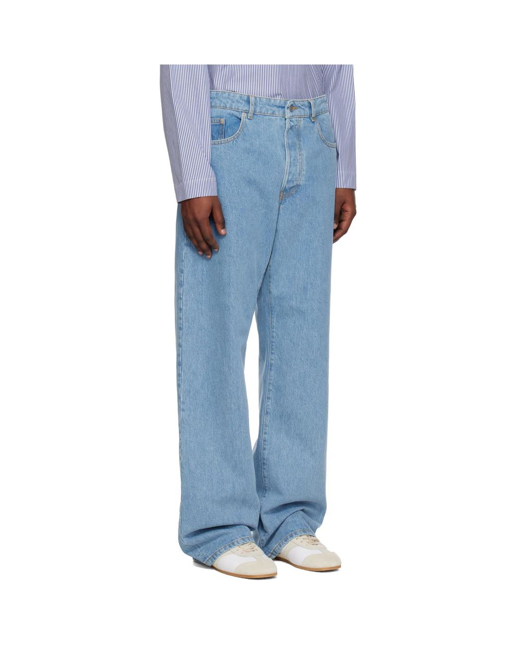 Dries Van Noten Blue Straight Leg Jeans for men