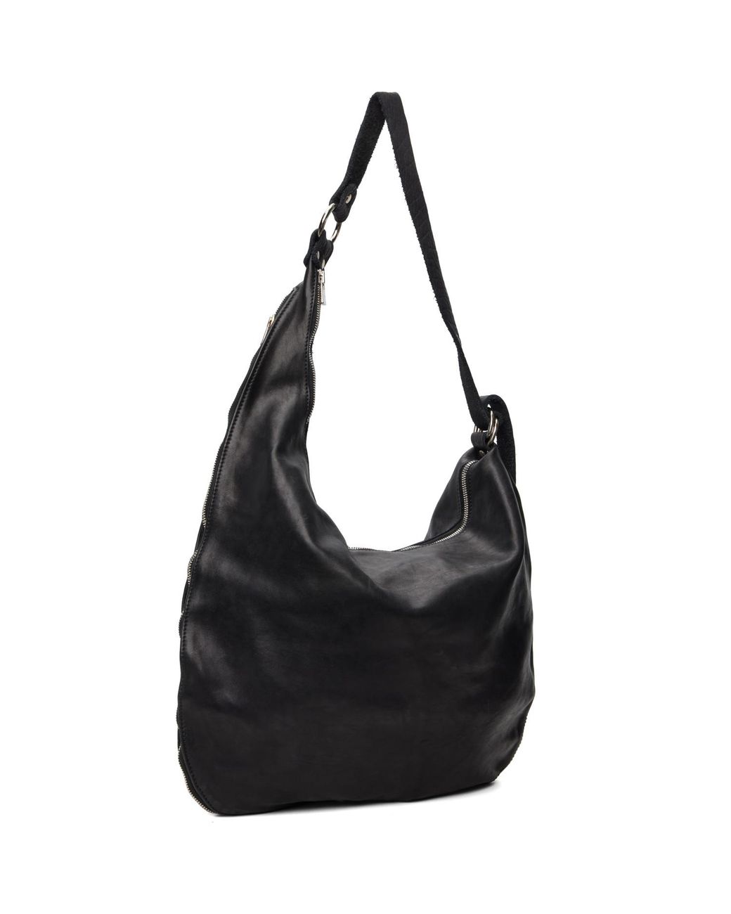Guidi Black Leather Bag for men