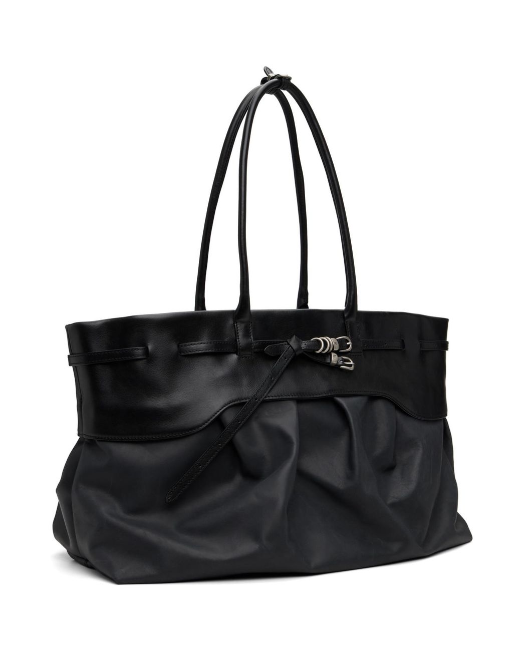 MARGE SHERWOOD Black Soft Grandma Layered Tote