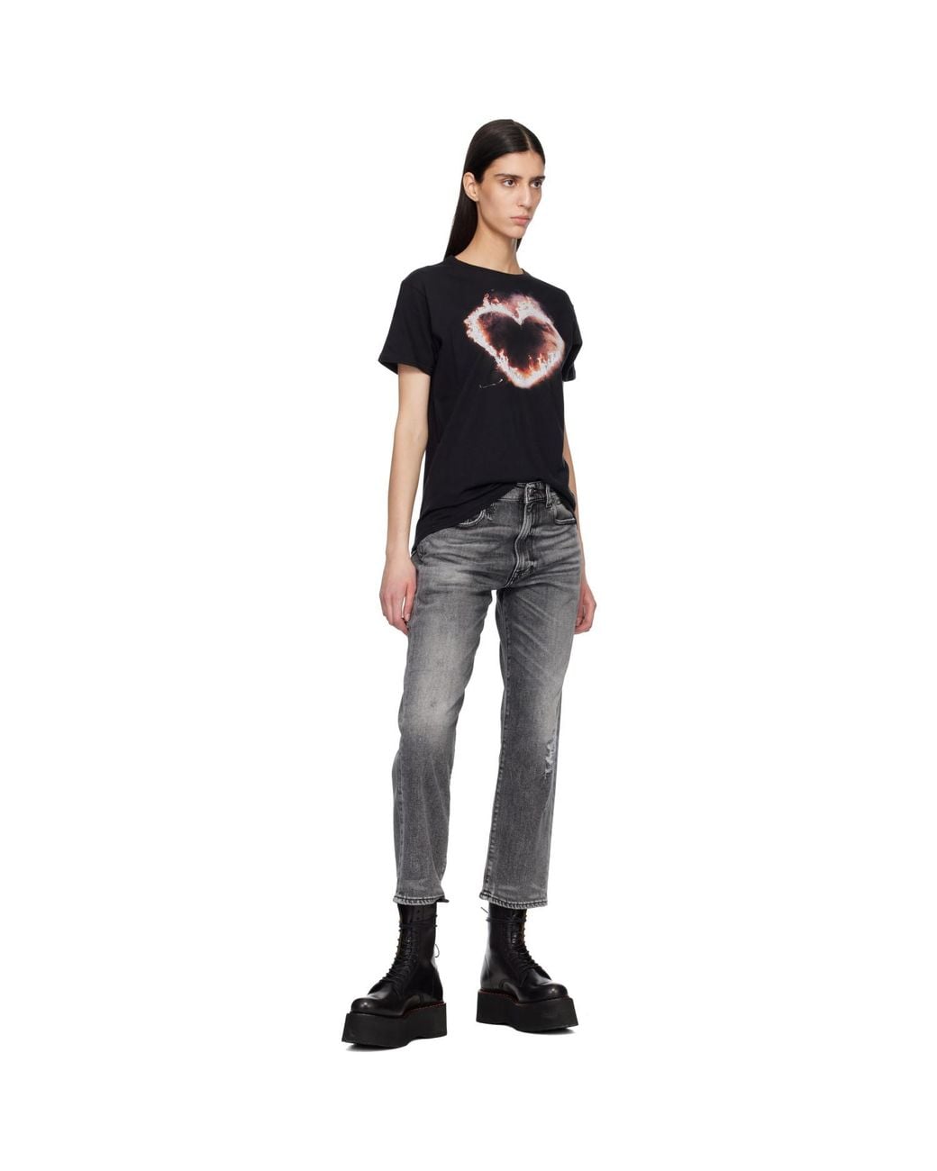 R13 Black Boyfriend Jeans