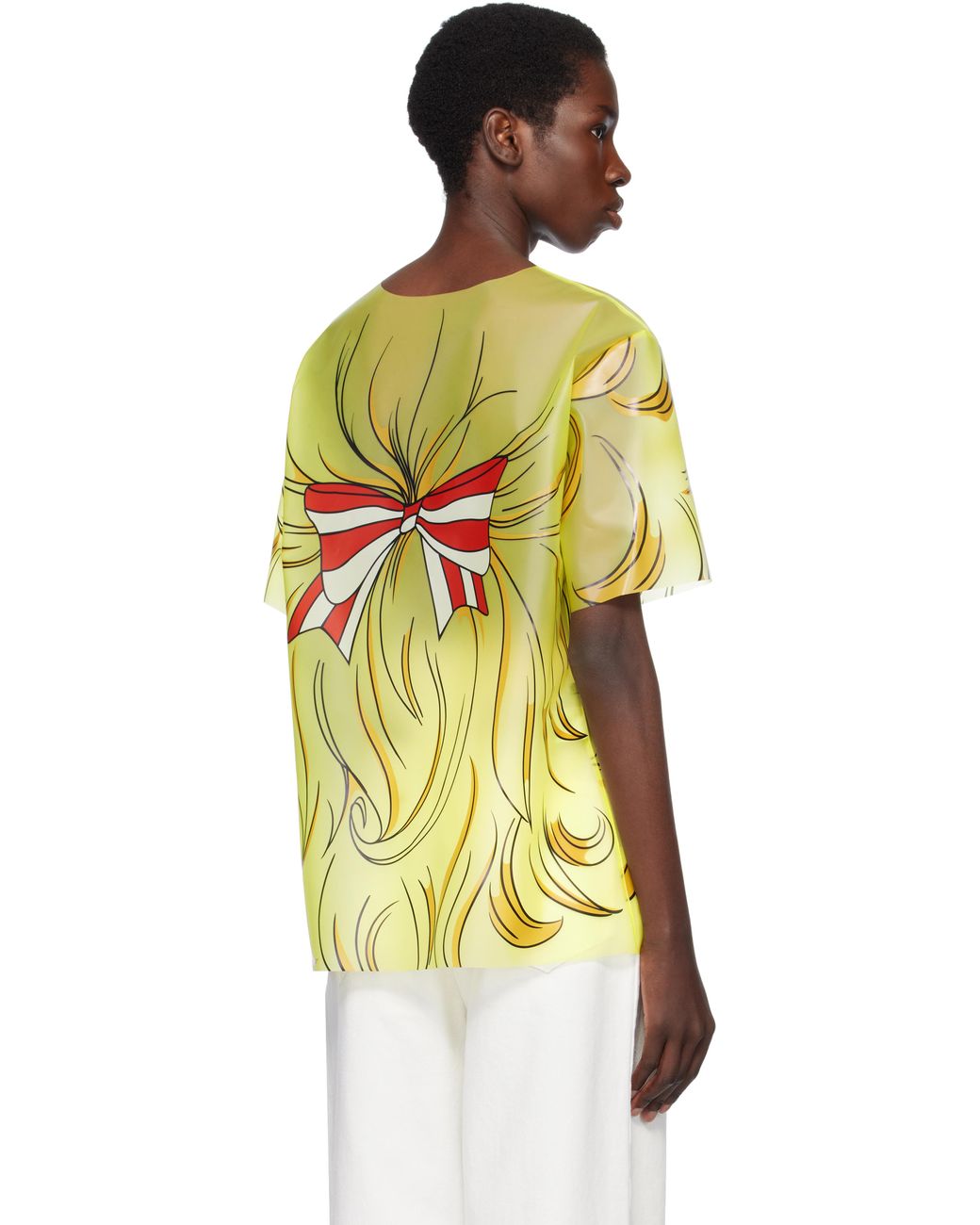 Pushbutton Crying Girl Oversized Vinyl T-Shirt in Yellow | Lyst