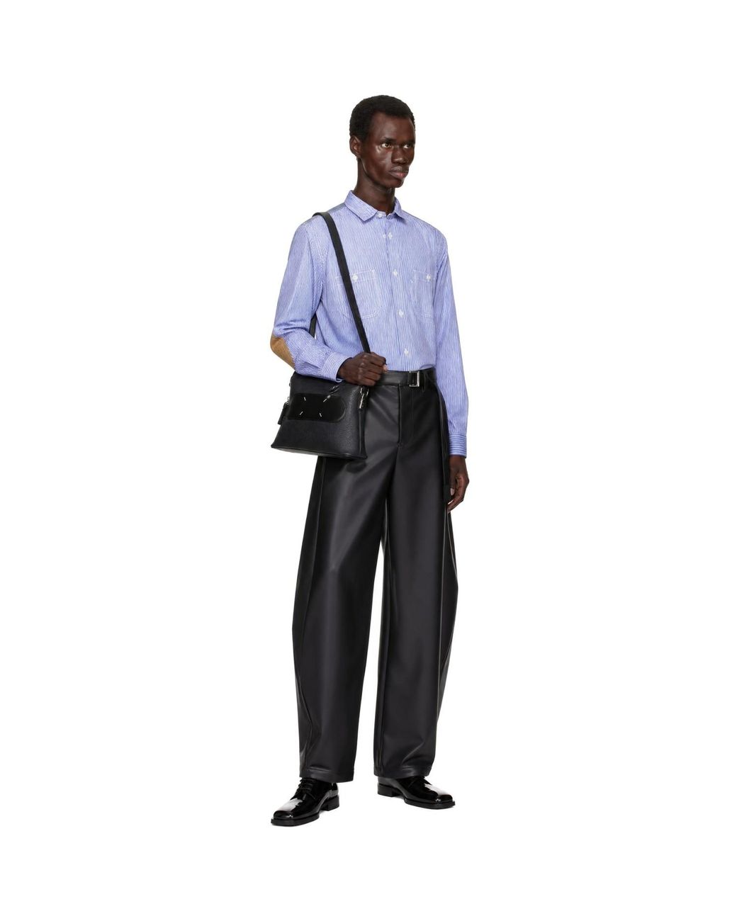 Junya Watanabe Blue Cotton Striped Shirt for men