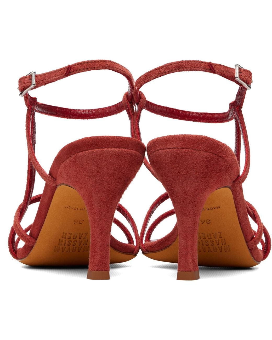 Maryam Nassir Zadeh Red Irene Heeled Sandals