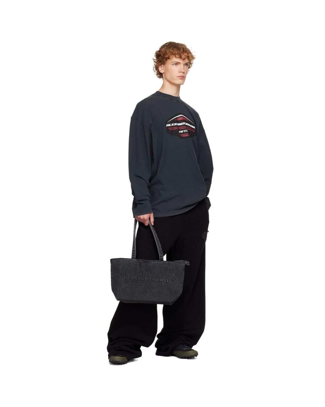 Alexander Wang Black Punch Medium Tote for men
