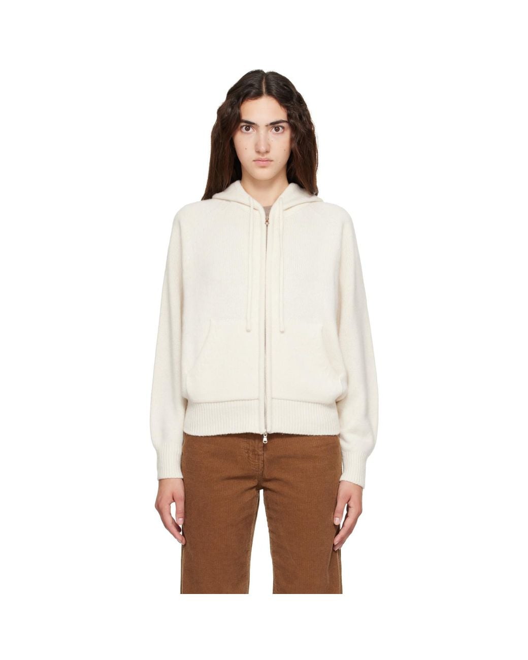 NOTHING WRITTEN White Off- Ralph Zip Hoodie