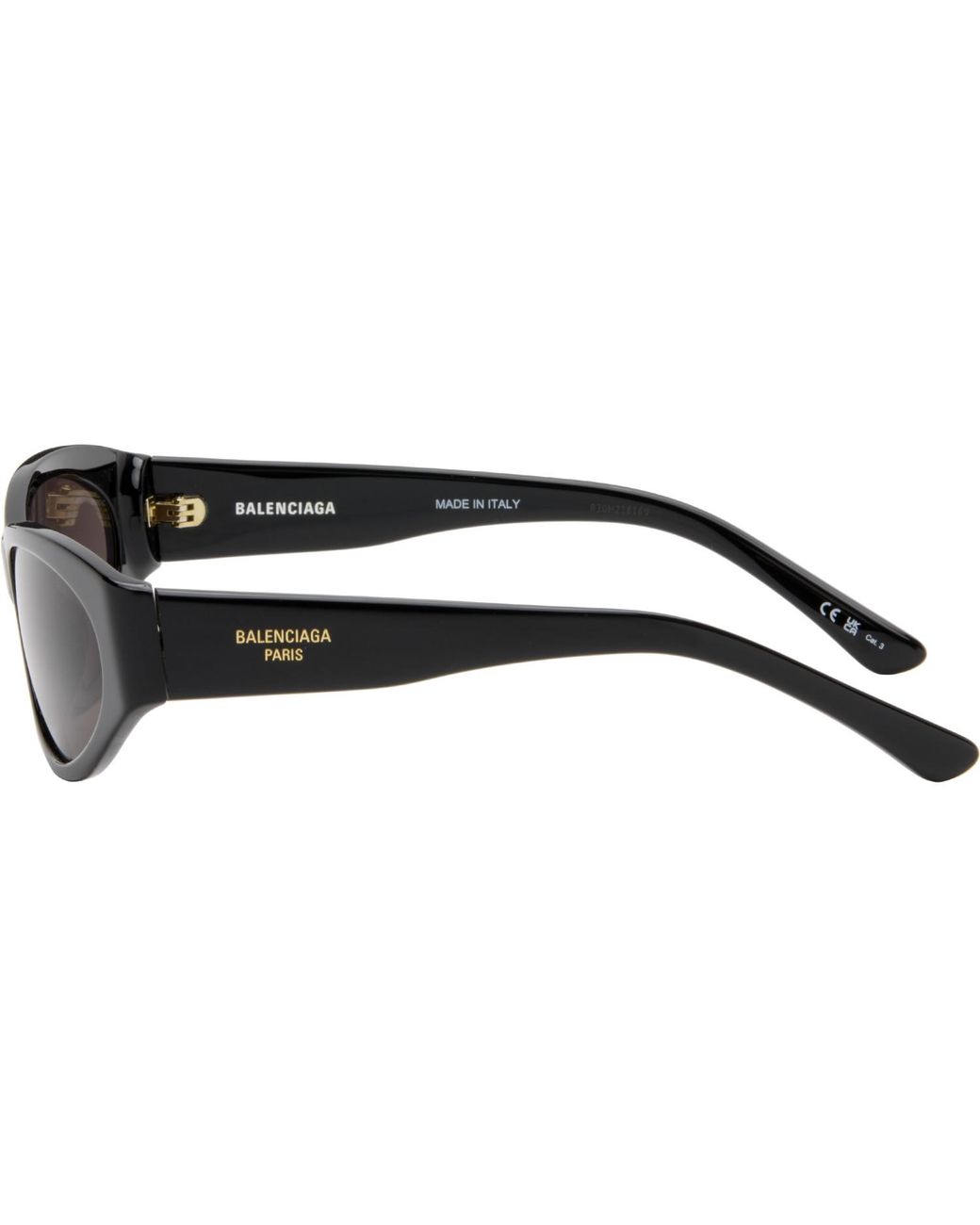 Balenciaga Black Tuesday Round Oval Sunglasses