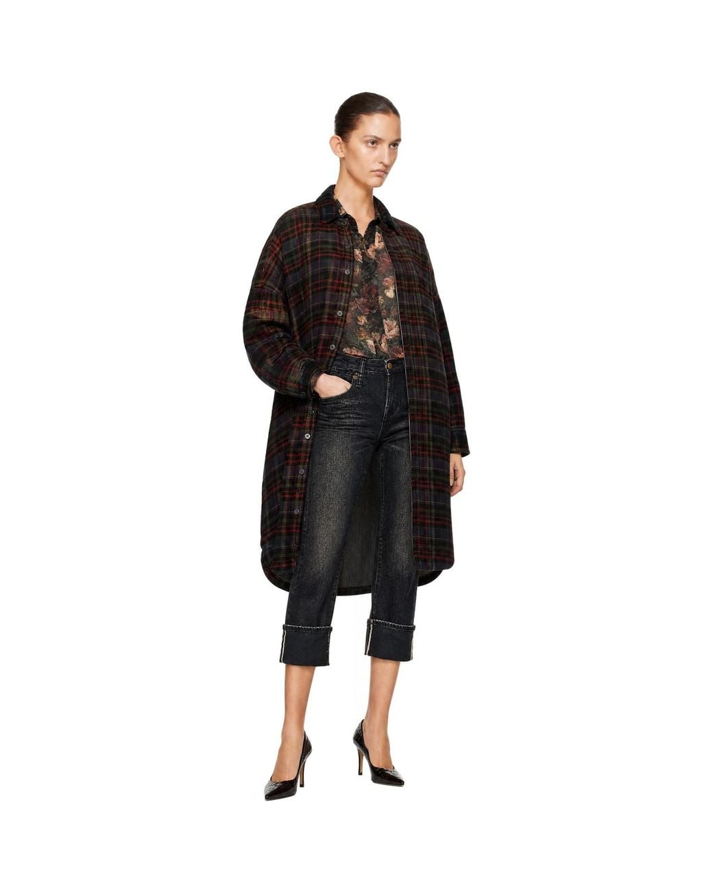 R13 Black Jumbo Padded Coat