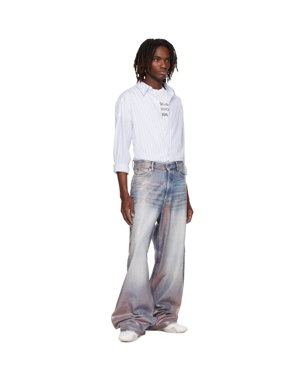 Acne Black Loose Glitter 1981 Jeans for men