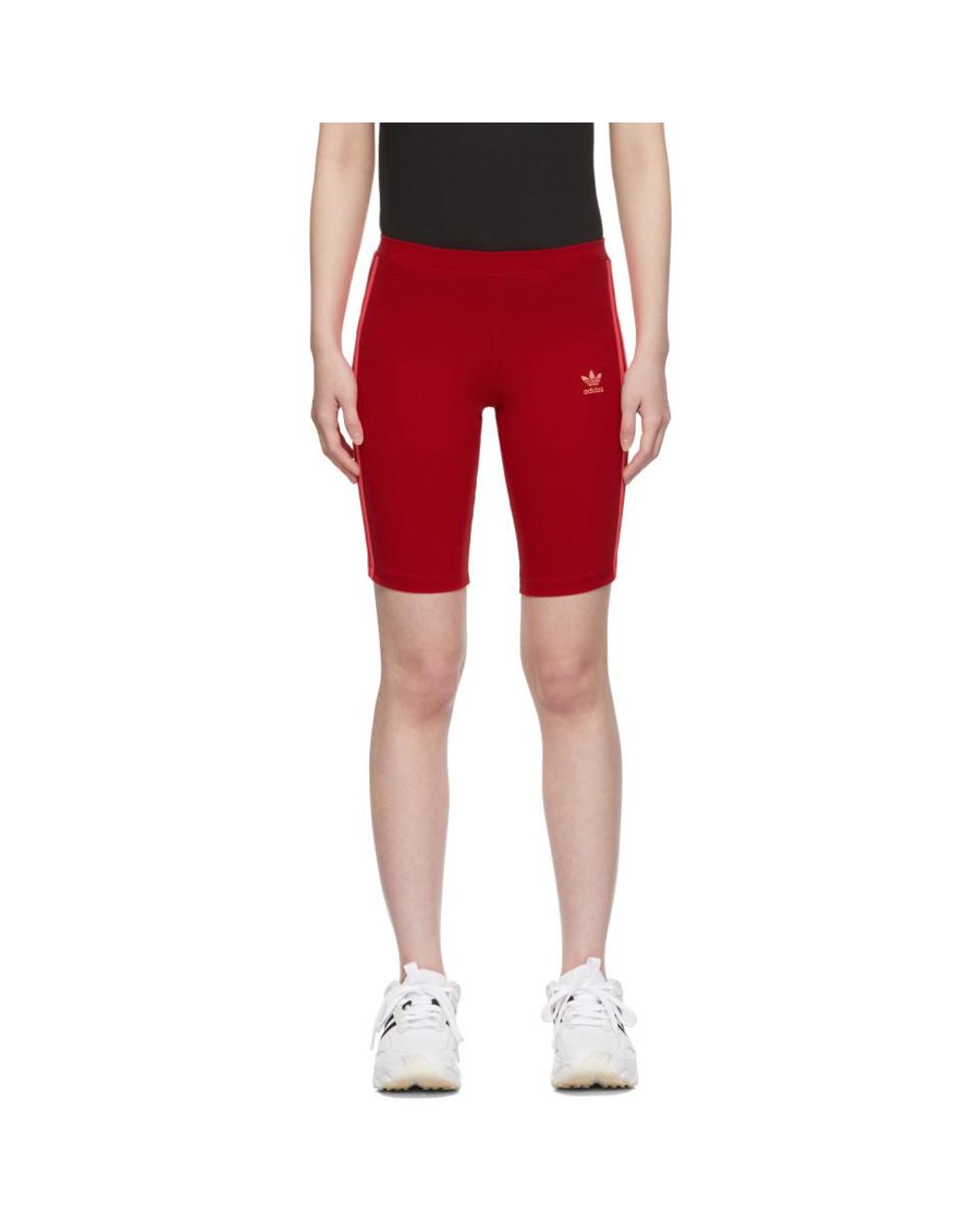 red adidas cycle shorts