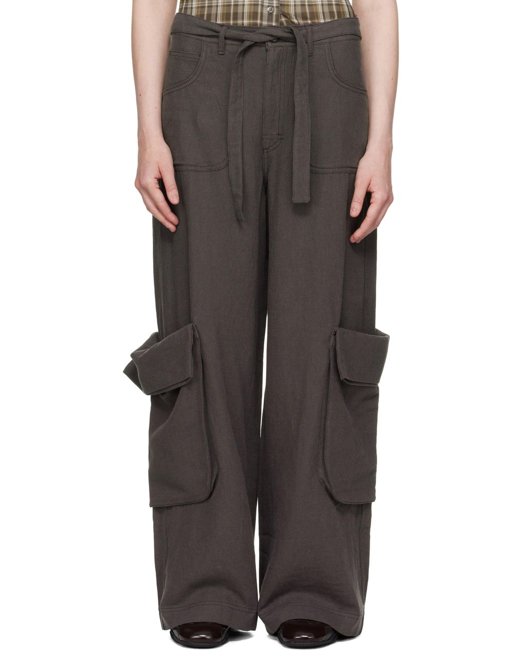 open-yy-Charcoal-Linen-Cargo-
