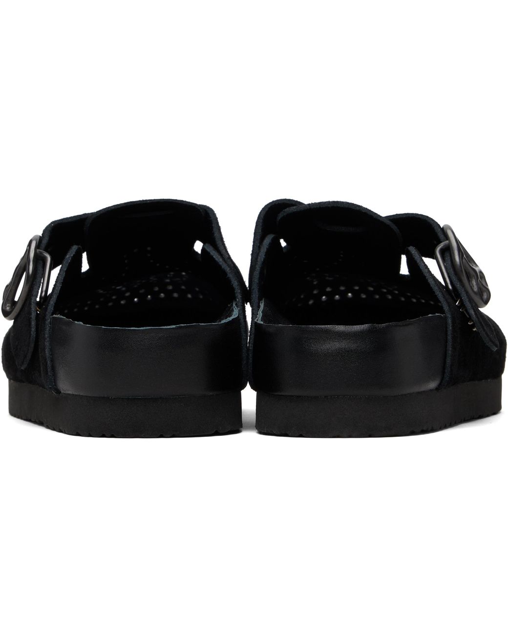 Needles Black Suede Clog Slip-On Loafers for men