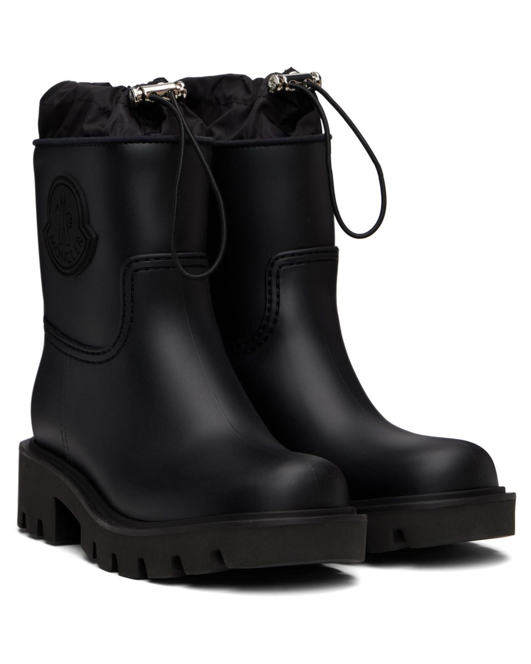 Moncler Black Kickstream Rain Boots