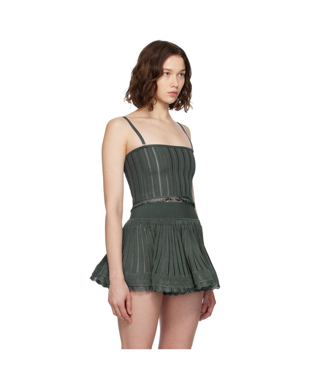 Alaïa Black Crinoline Knit Tank Top