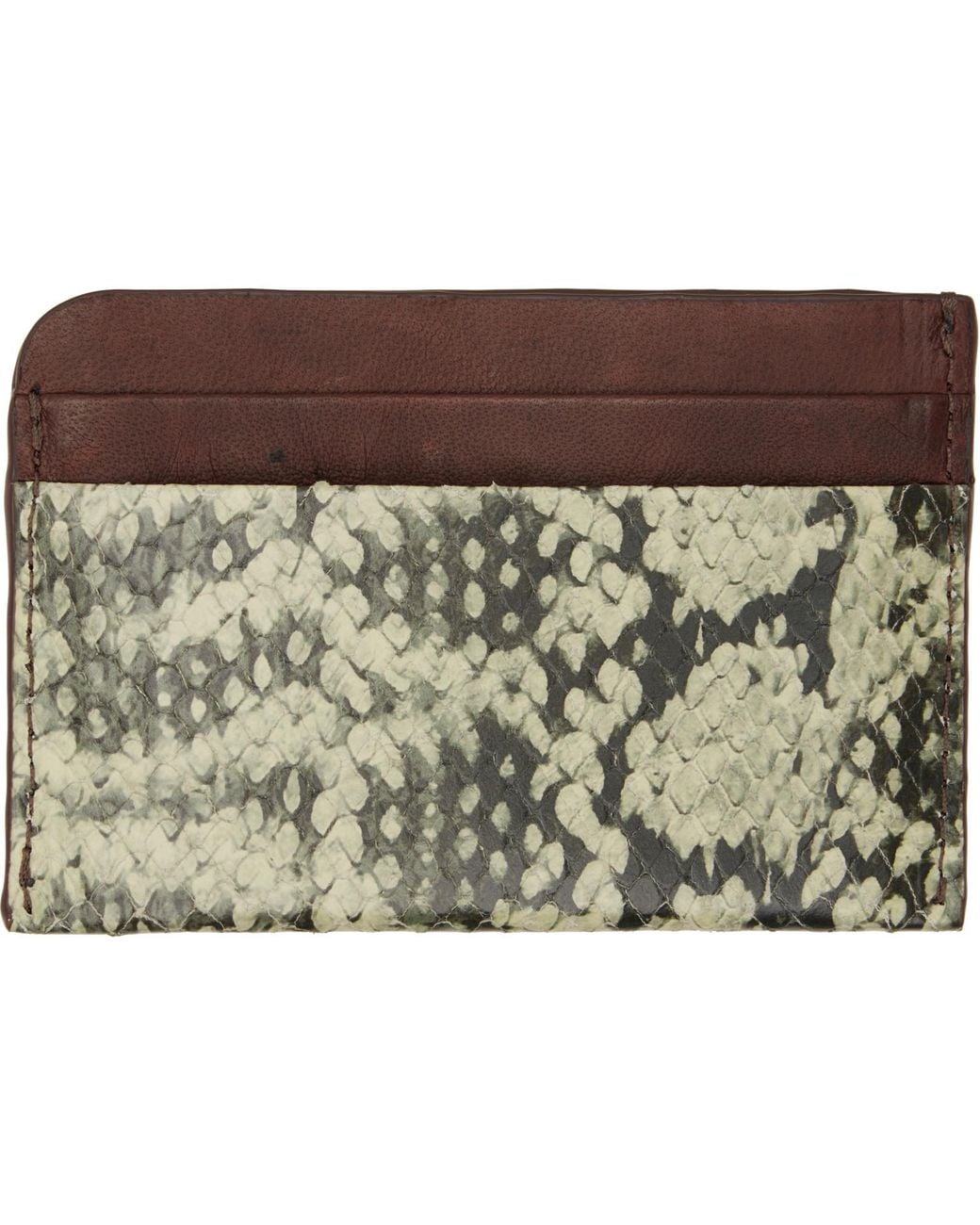 Dries Van Noten Metallic Calfskin Card Holder for men