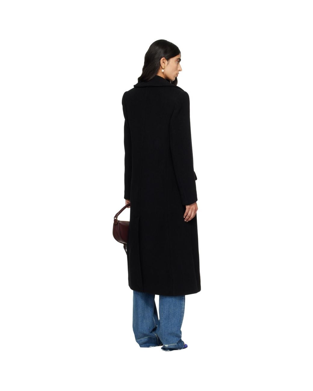 Chloé Black Long Double-Breasted Coat
