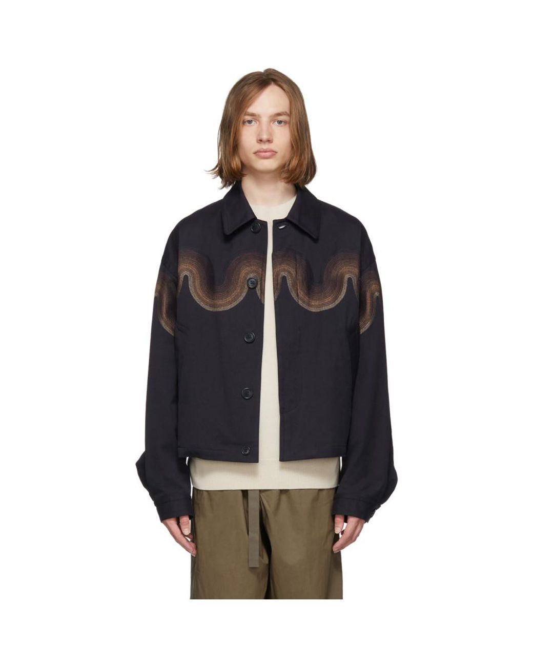 メンズ Dries Van Noten Verner Panton Edition ネイビー エン メンズ Dries Van Noten Verner Panton Edition ネイビー エン