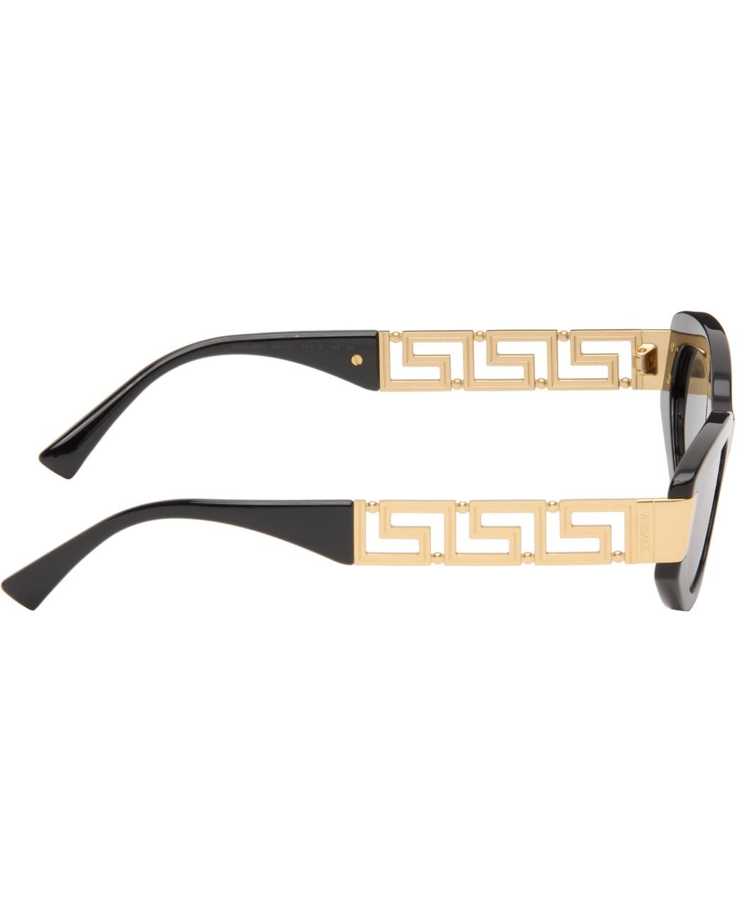 Versace Black Greca Cat-Eye Sunglasses