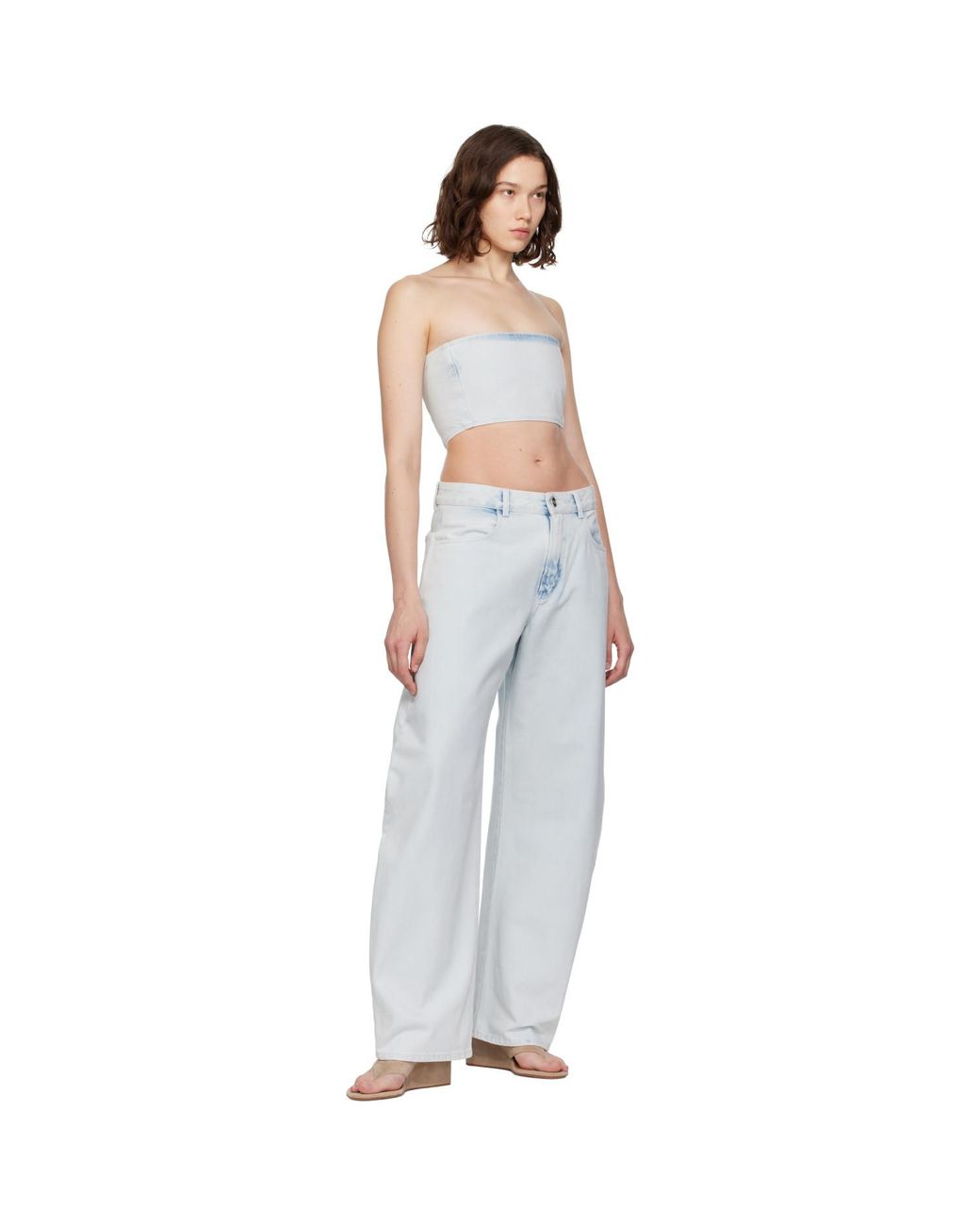 Alaïa Black Bustier Denim Top