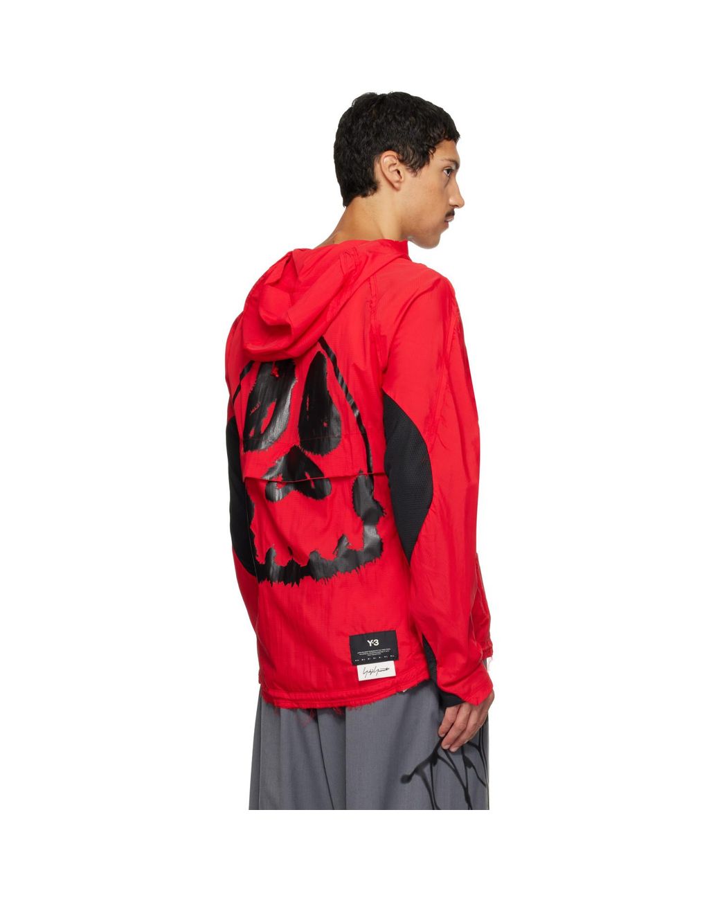 Y-3 Red Chito Edition Graphic Running Track Jacket for men