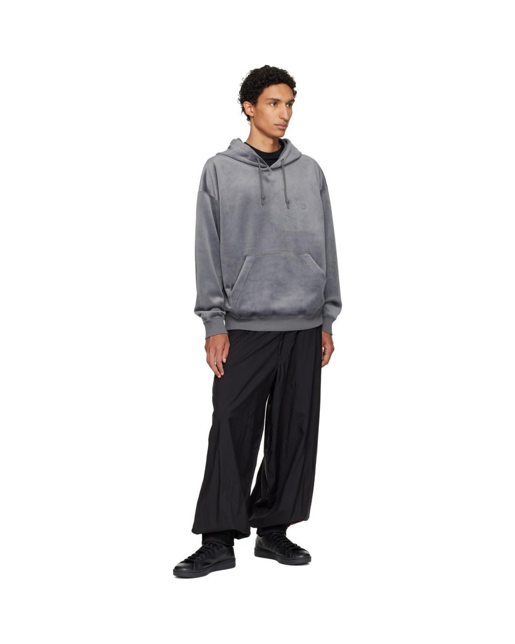 Y-3 Black Gradient 3-Stripes Nylon Track Pants for men