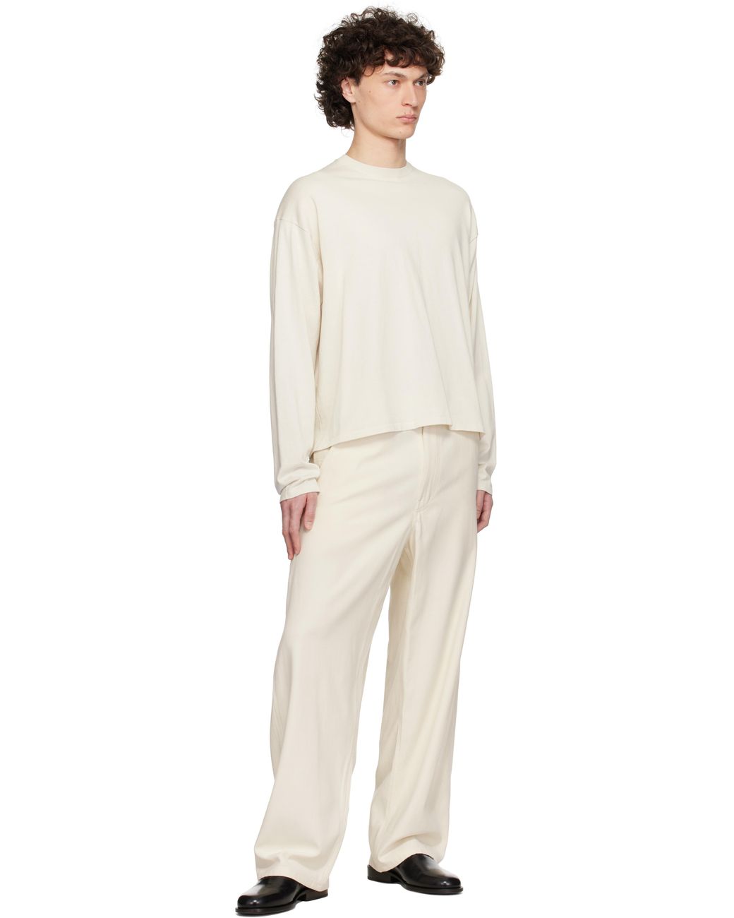 YLÈVE Multicolor Off- Gas Singeing Cotton Knit T-Shirt for men