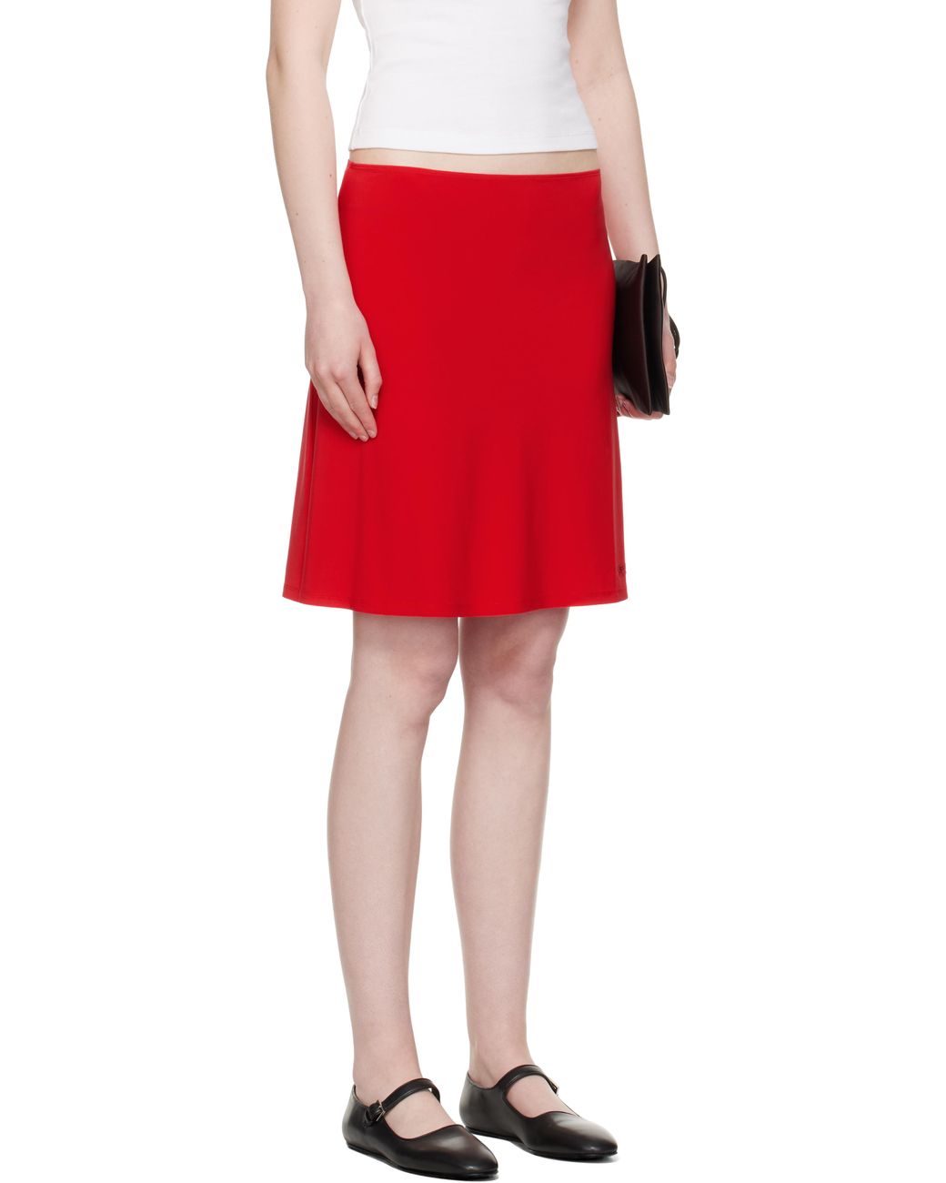 Sandy Liang Lyon Midi Skirt in Red | Lyst Australia