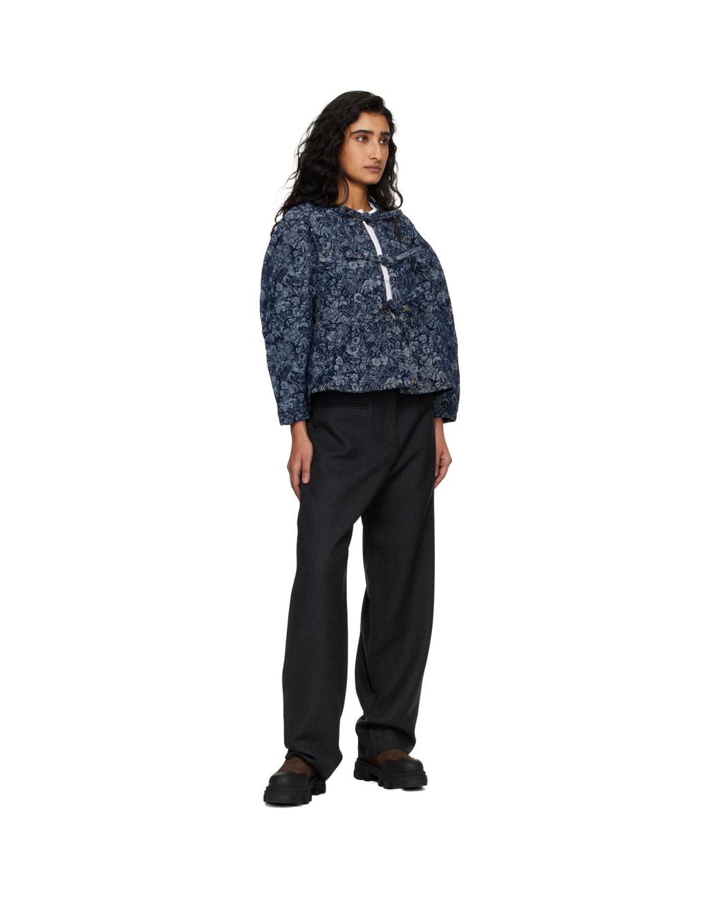 Ganni Black Wool Suiting Trousers