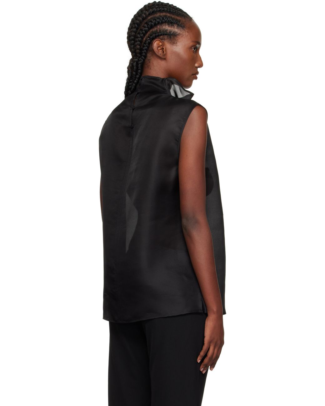 Rohe Black Organza Silk Blouse