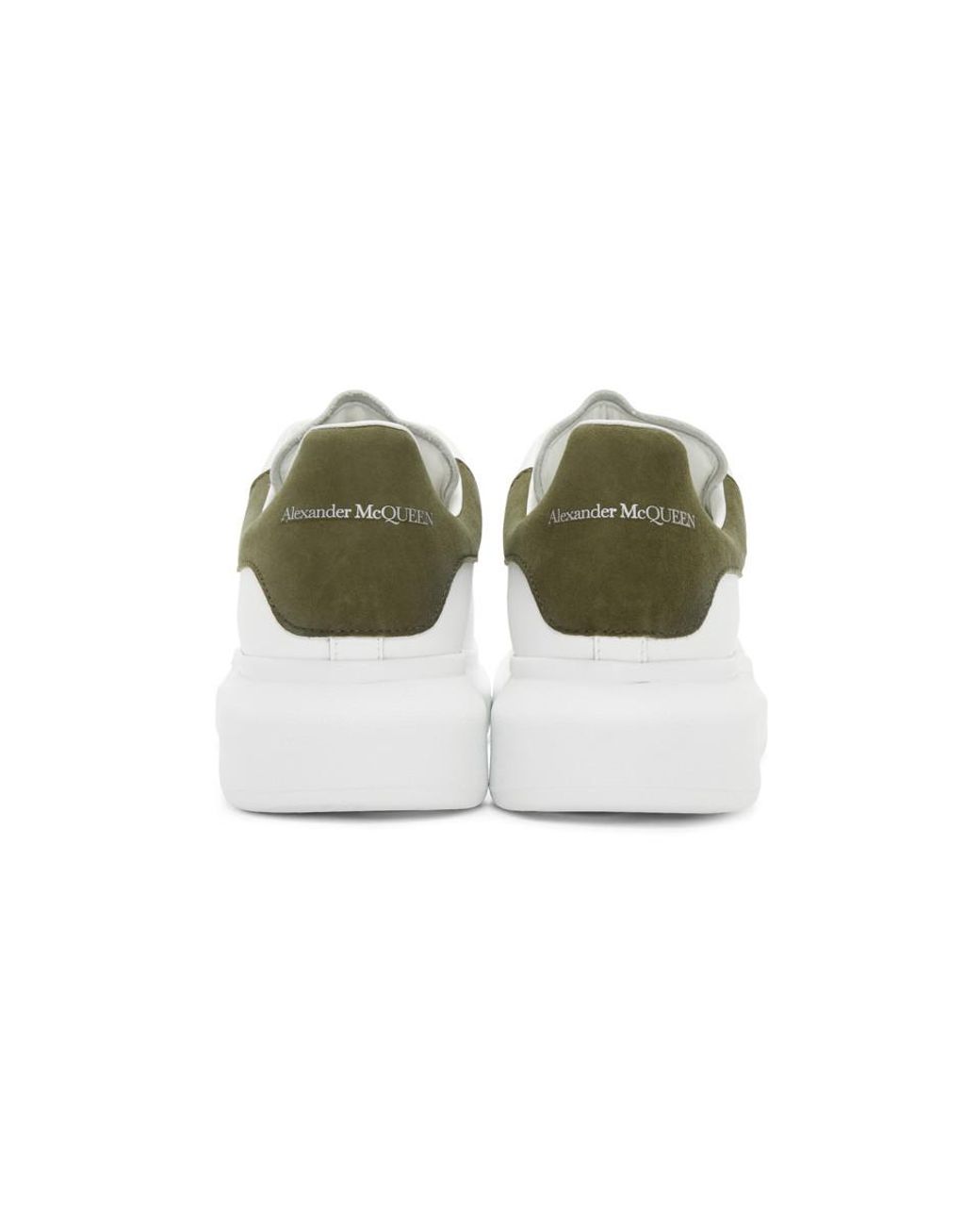 Alexander McQueen White And Khaki Oversized Sneakers for Men | Lyst