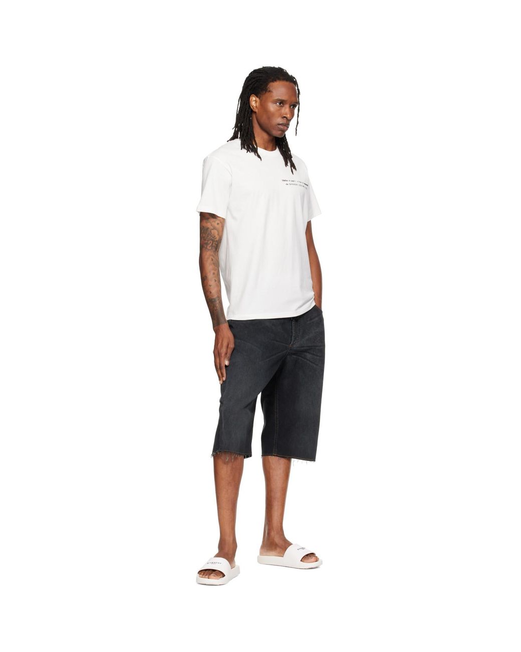Givenchy White Label Mule Slides for men