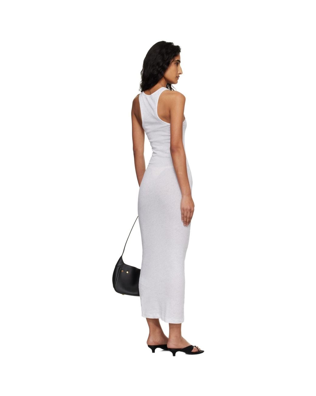 Entire studios Black Muscle Tank Midi Dress