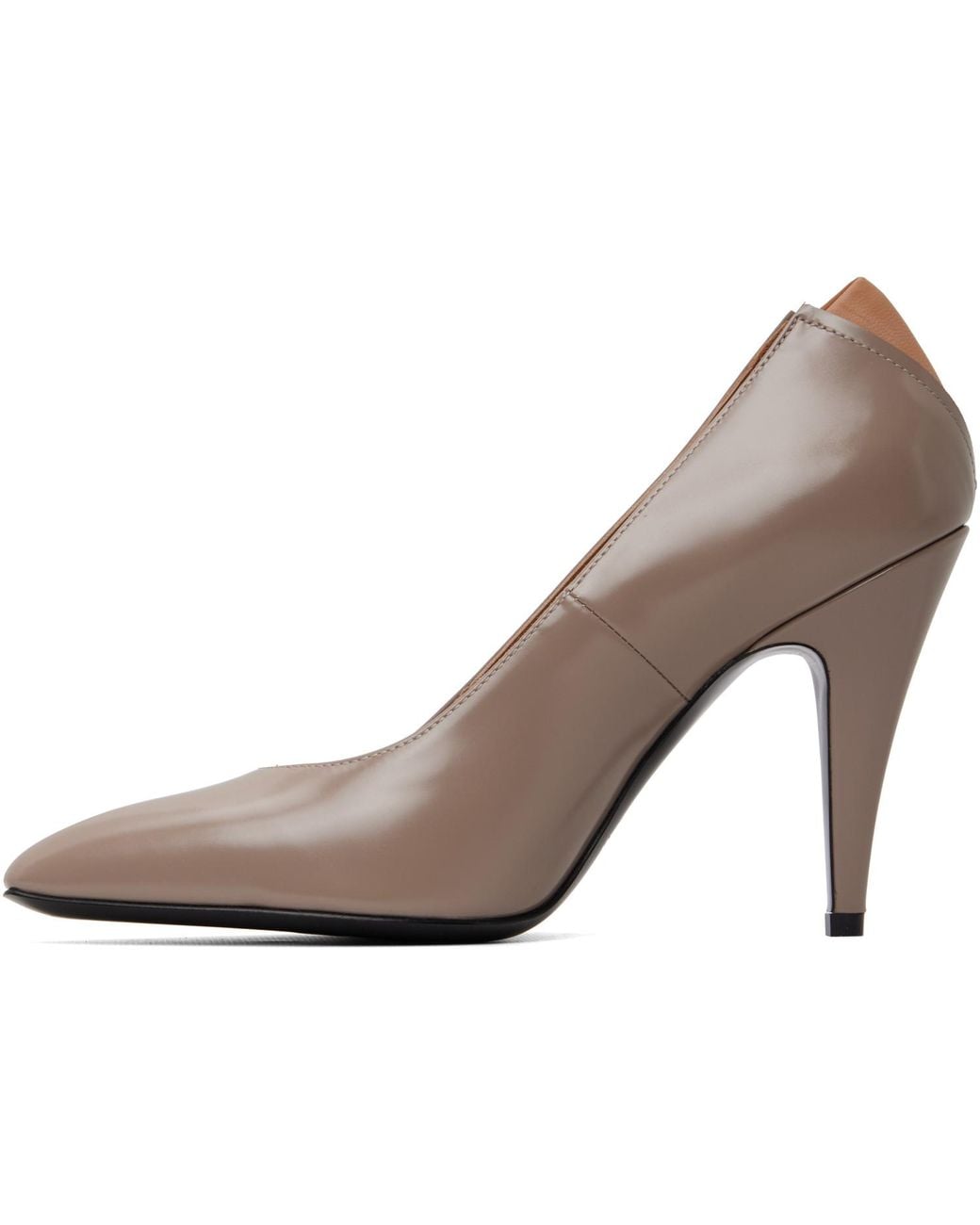 Jil Sander Brown Taupe Alma Heels