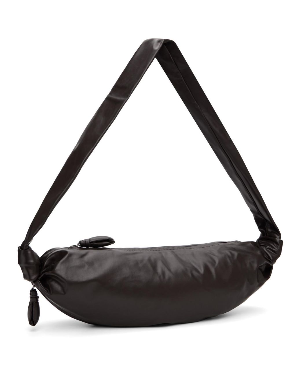 Lemaire Black Medium Soft Croissant Bag for men