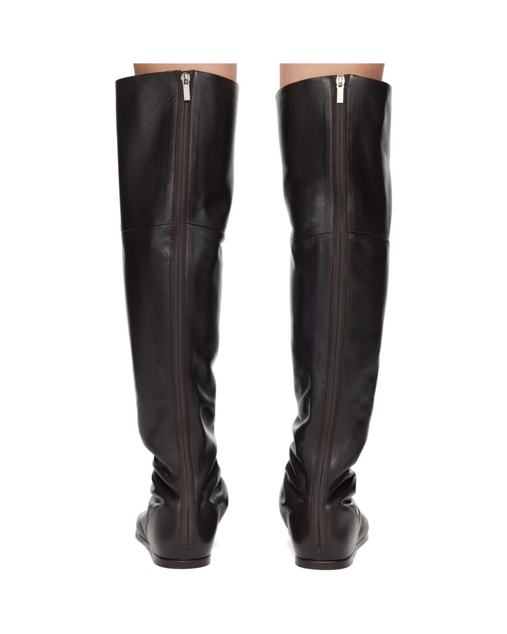 Lemaire Black Knee Top Glove Flat Boots