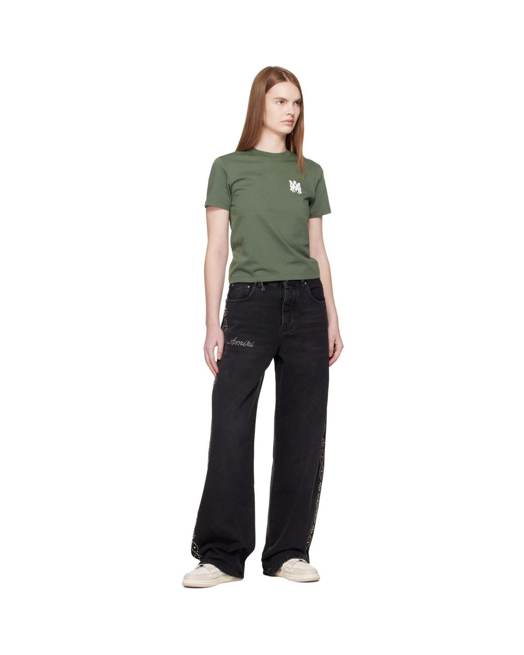 Amiri Black Skel-Top Low Sneakers