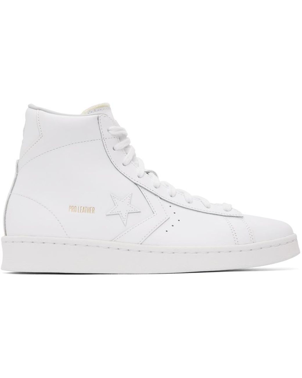 converse pro leather trainers in white