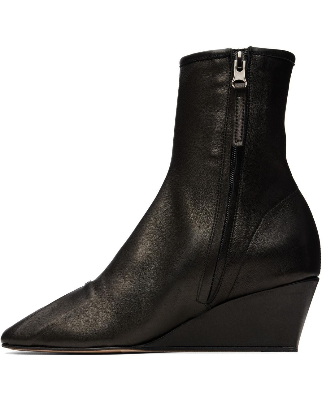Hereu Black Resso Wedge Ankle Boots