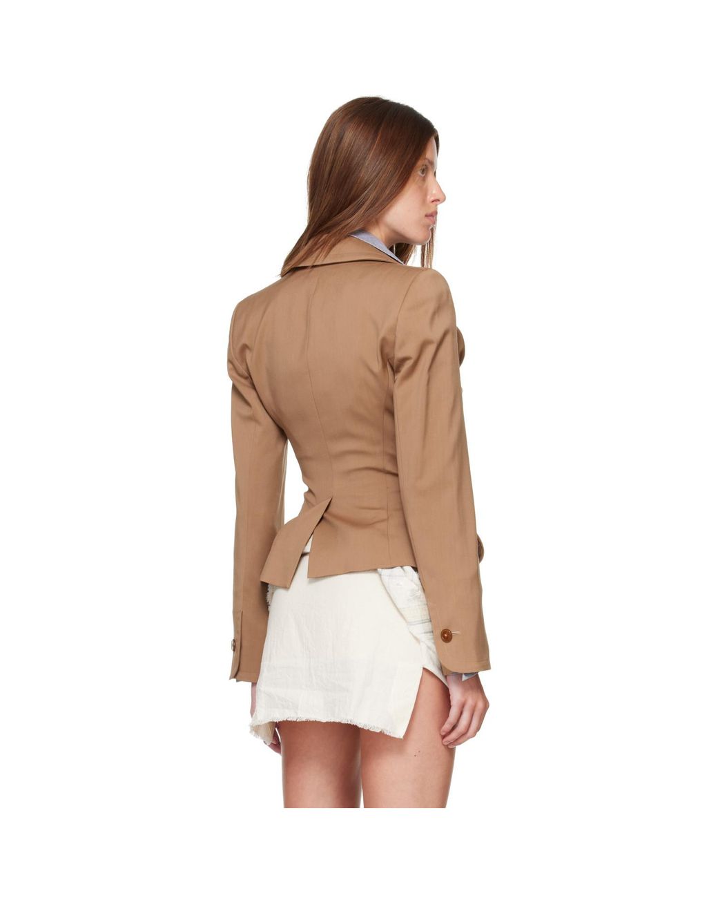 Vivienne Westwood Natural Drunken Tailored Blazer