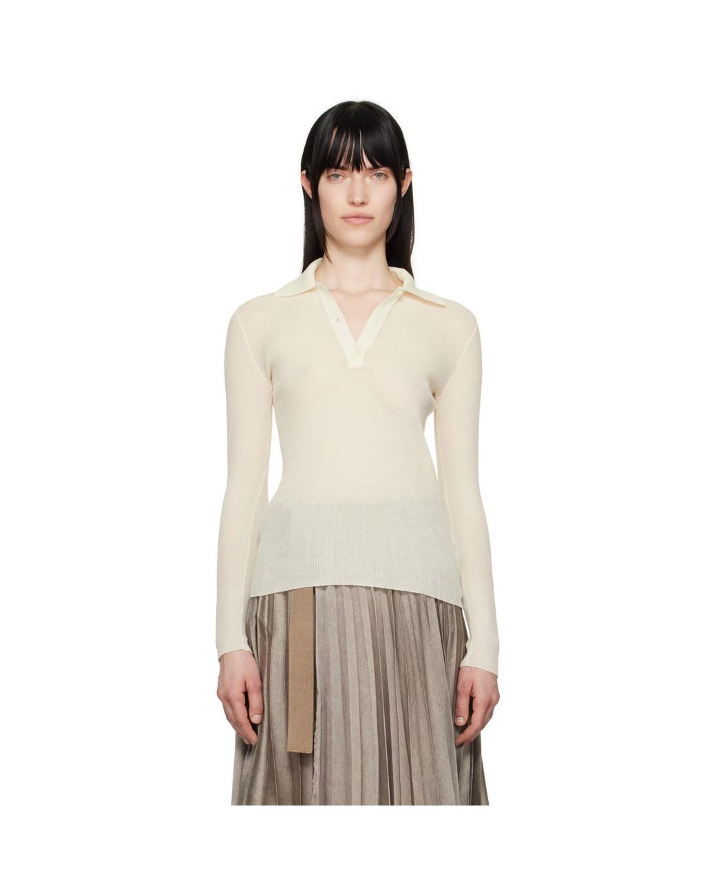 Moncler Multicolor Off- Long Sleeve Polo