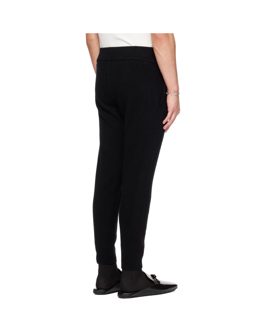 Entire studios Black Slim Knit Sweatpants for men