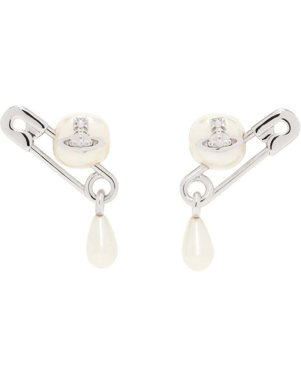 Vivienne Westwood Metallic Claude Small Stud Earrings