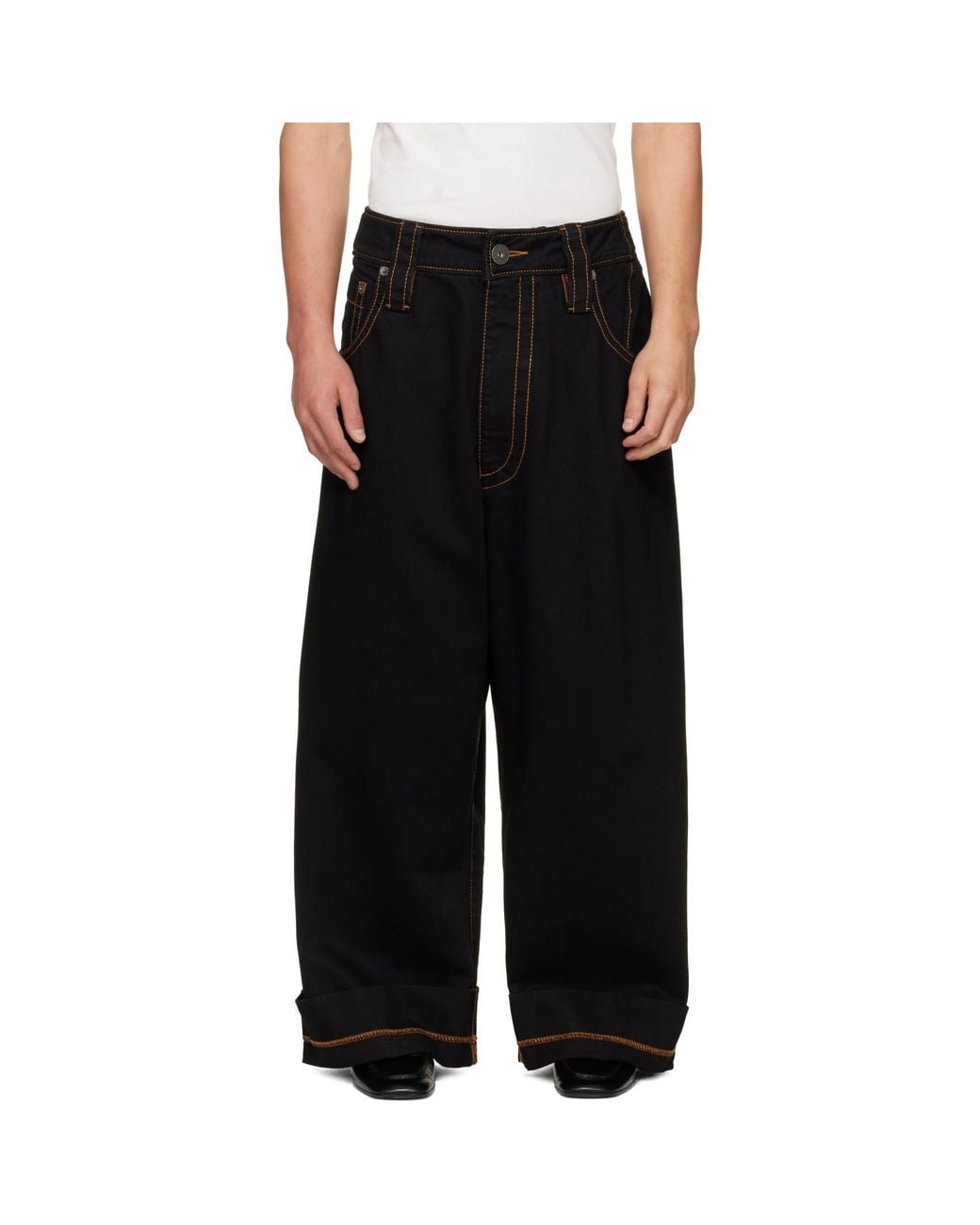 VAQUERA Black Wide-Leg Baby Jeans for men