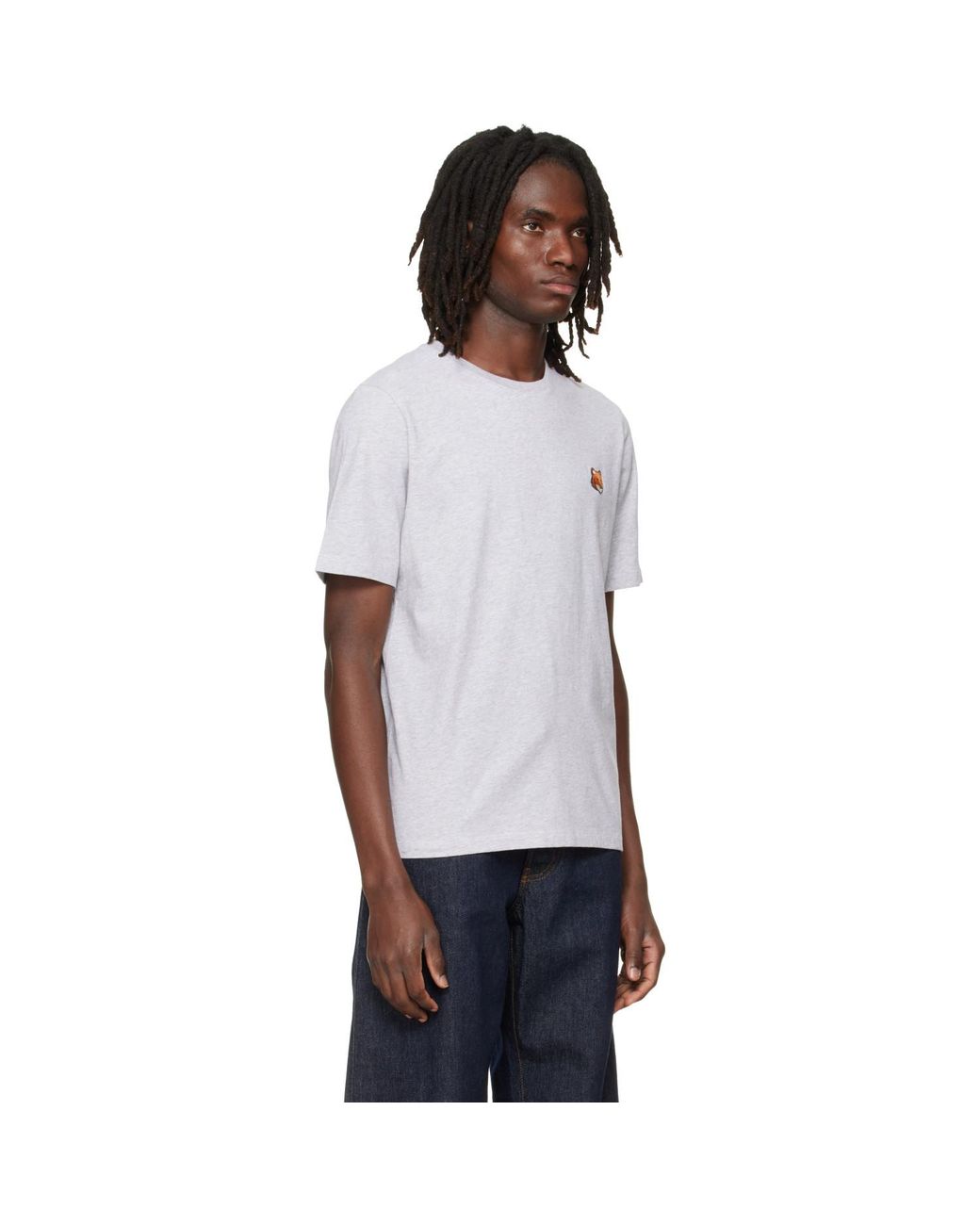 Maison Kitsuné White Fox Head Regular T-Shirt for men