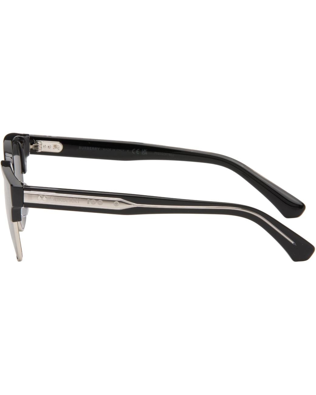 Burberry Gray Classic Round Sunglasses for men