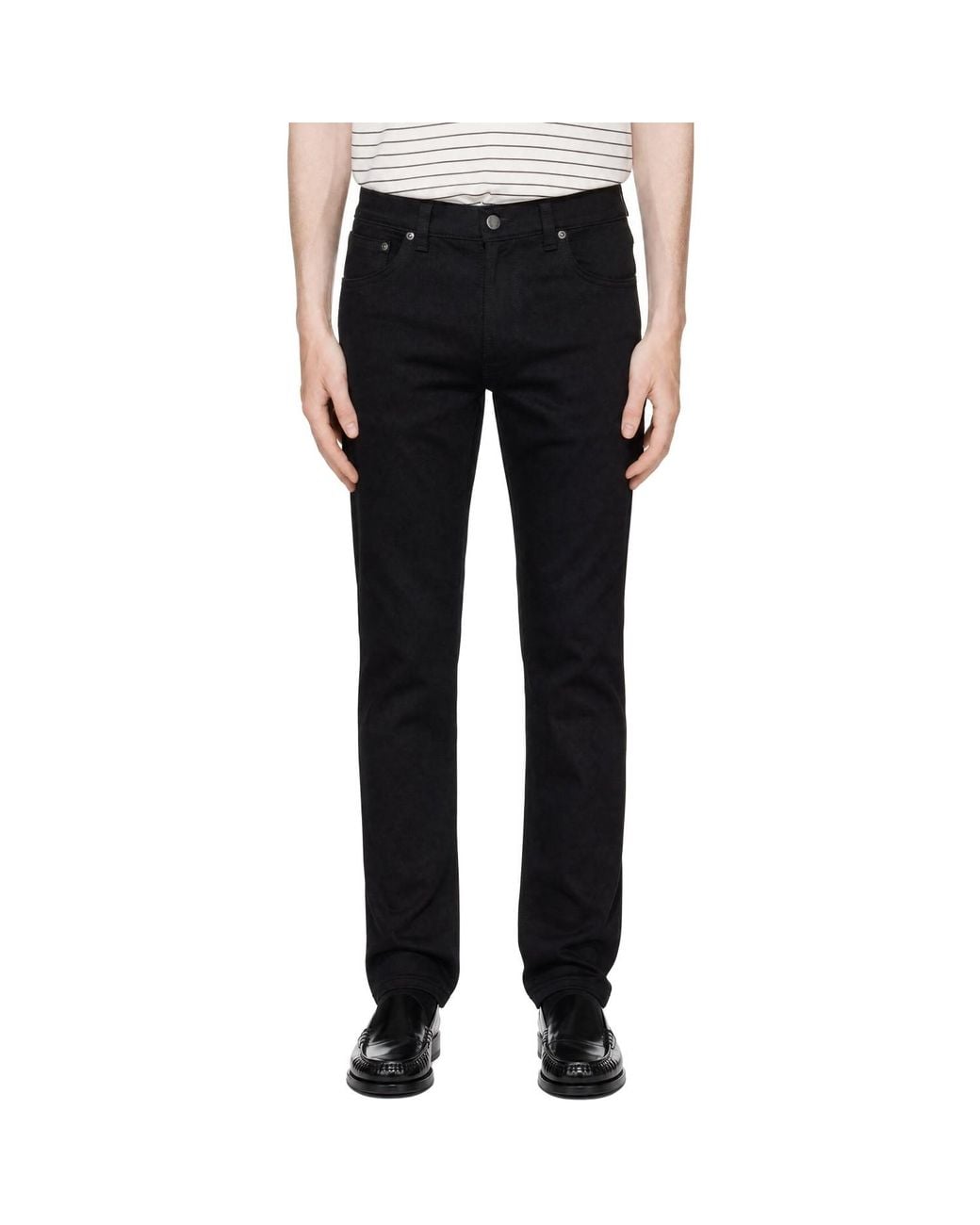 Nudie Jeans Black Lean Dean Jeans for men