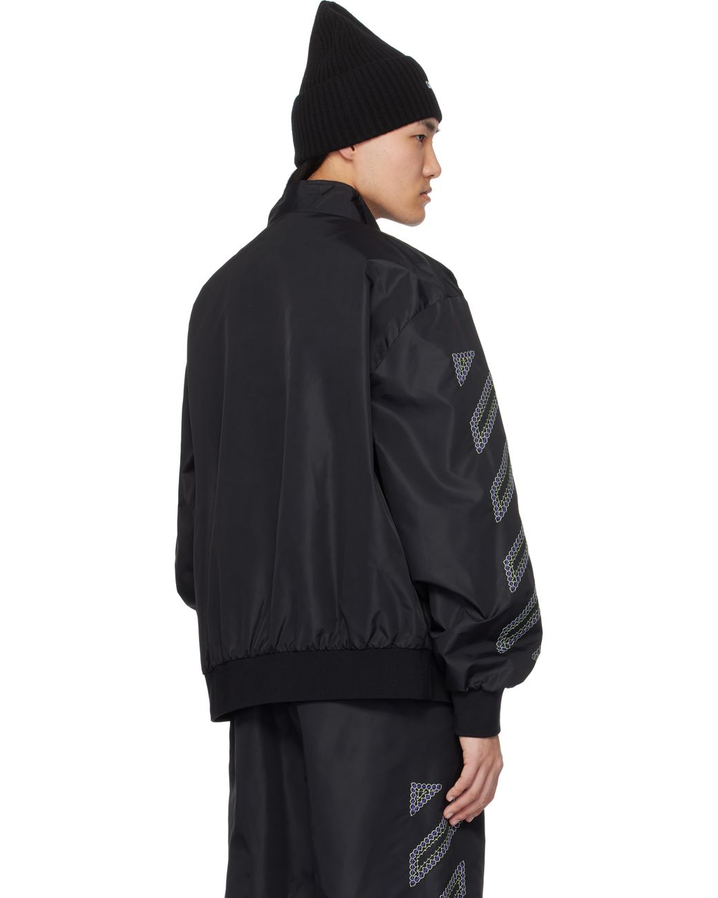Off-White c/o Virgil Abloh Diag Outl Nylon Faille Track Jacket in