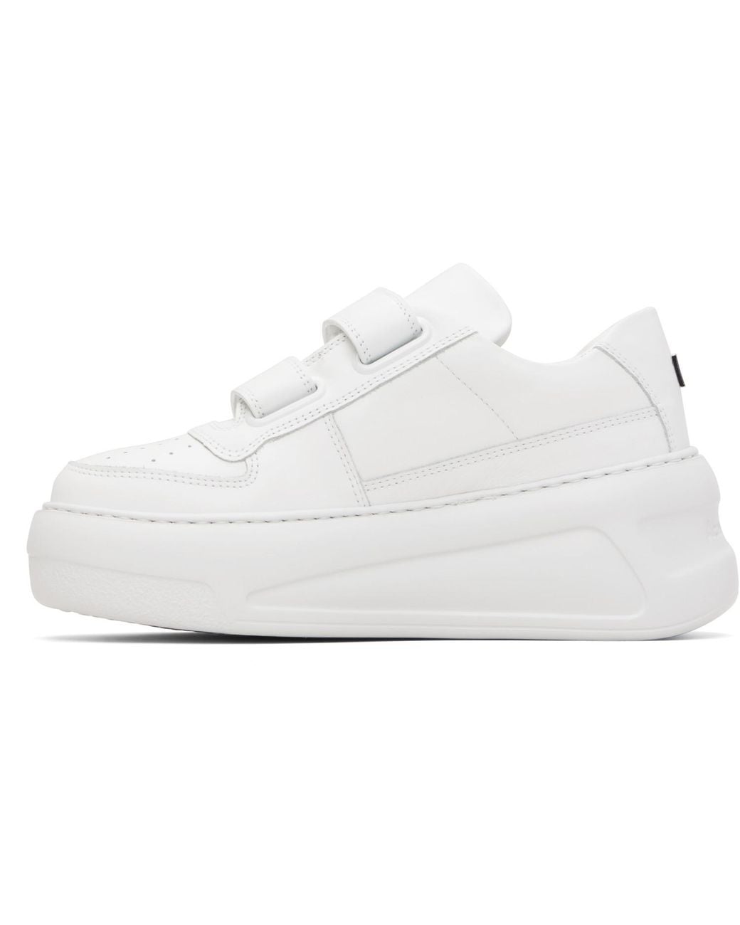 Acne Black Velcro Strap Platform Sneakers