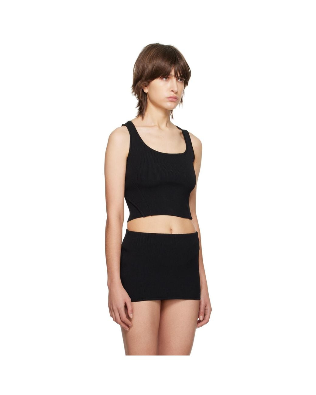 Hyein Seo Black Ssense Exclusive Tank Top & Miniskirt Set
