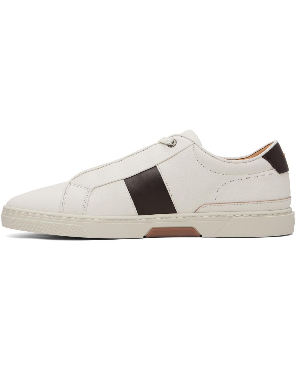 Boss White Gary Leather Sneakers for men